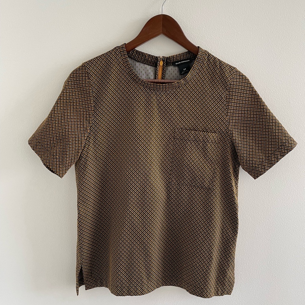 Club Monaco Pocket Shirt Silk Size S
